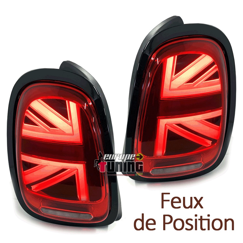 FEUX ARRIERES ROUGES LED SEQUENTIELS UNION JACK MINI COOPER F55 F56 F57 (05638)