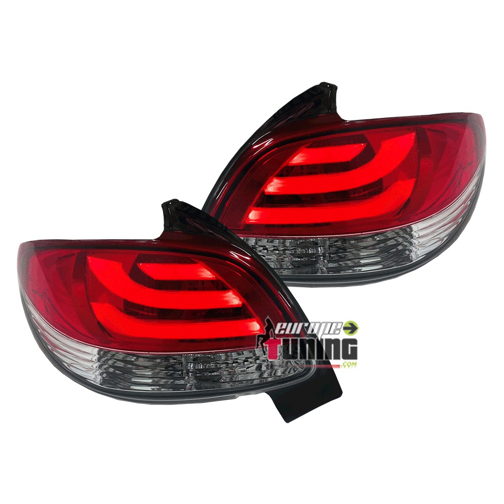 FEUX LED CELIS LCI ROUGES CRISTAL POUR PEUGEOT 206 et 206 + (03910)