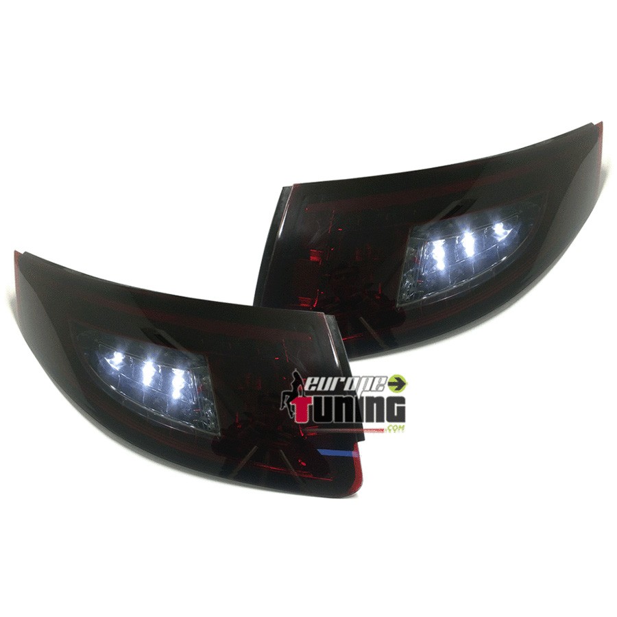 FEUX ROUGES NOIRS A LED PORSCHE 911 TYPE 997 2004-2008 LOOK PHASE 2 (00295)