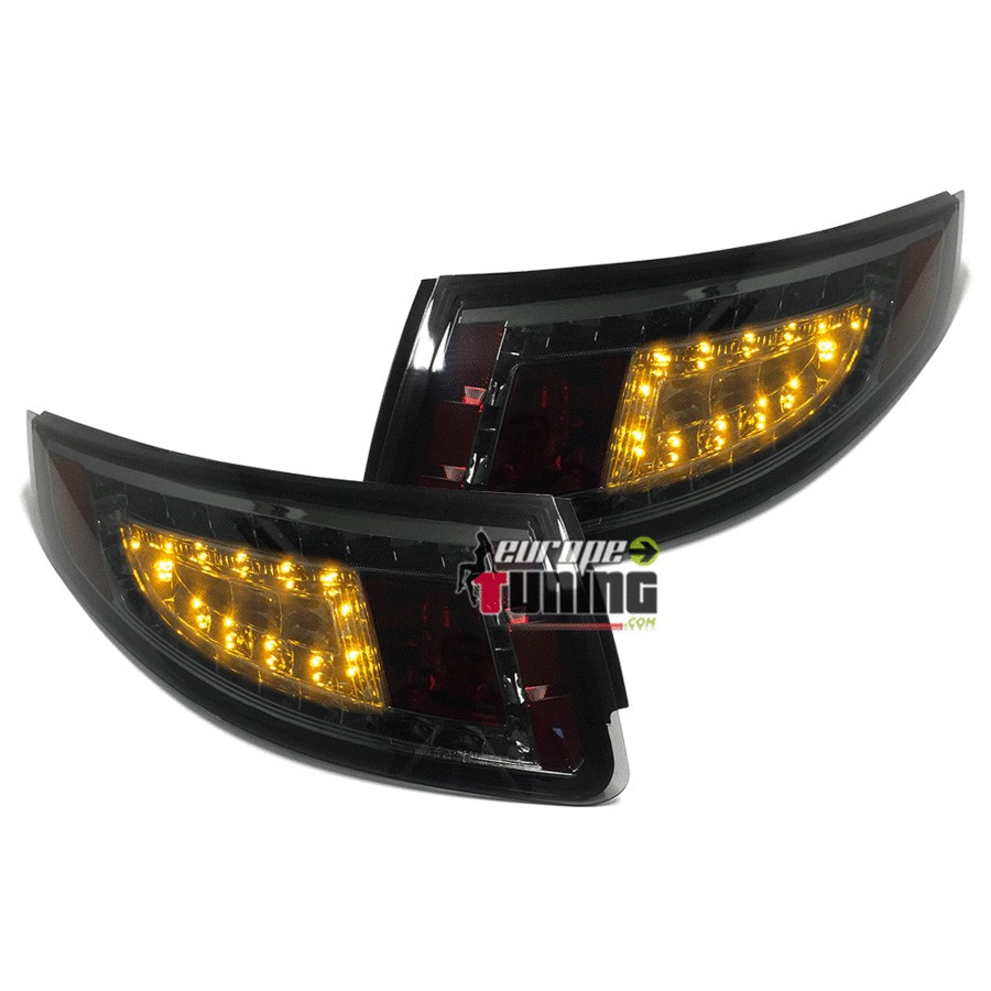 FEUX NOIRS FUMES A LED PORSCHE 911 TYPE 997 2004-2008 LOOK PHASE 2 (03495)