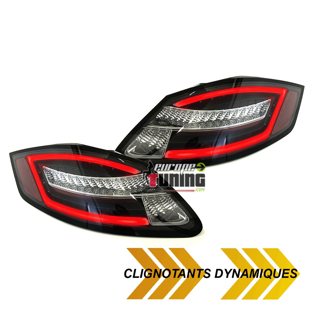 FEUX NOIRS LEDS CELIS CLIGNOTANTS DYNAMIQUES PORSCHE BOXSTER ET CAYMAN 987 (05431)