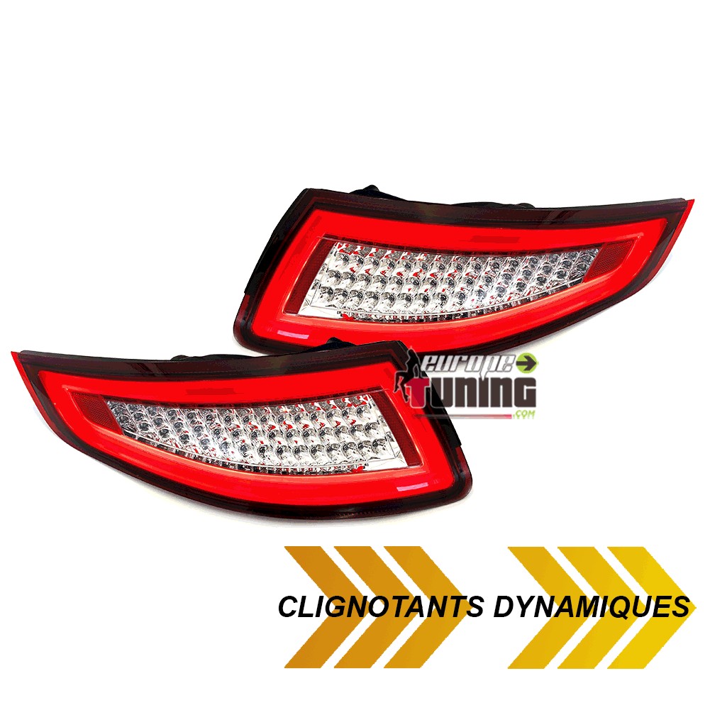 FEUX ROUGES LED DYNAMIQUES PORSCHE 911 997 PH1 LOOK 991 (05264)