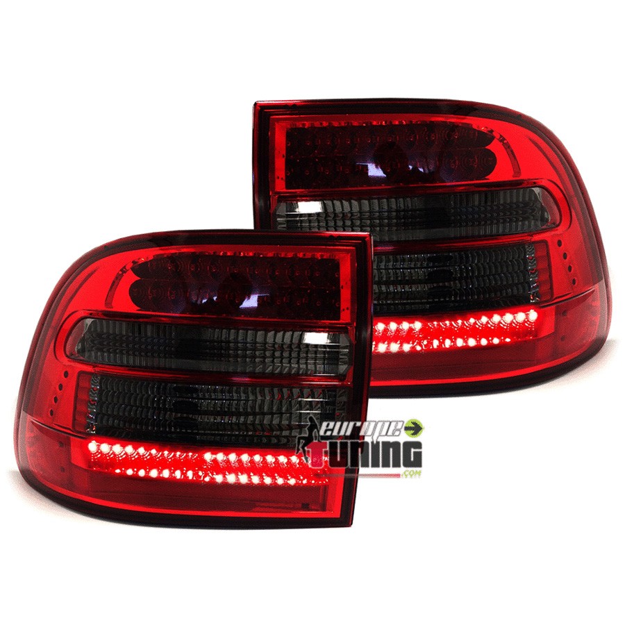 PAIRE DE FEUX A LEDS ROUGE NOIR PORSCHE CAYENNE I 2002-2007 (03100)