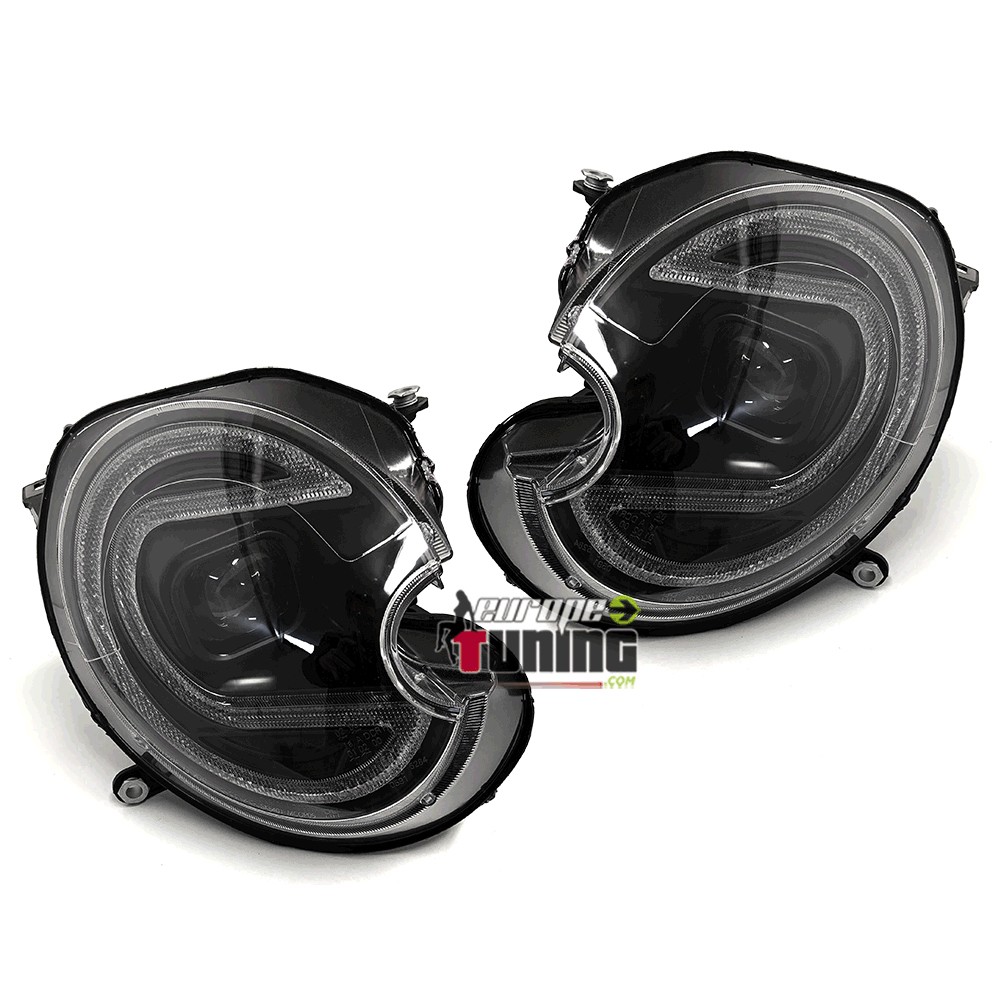 PHARES AVANTS NOIRS FEUX LED BMW MINI COOPER R55-R56-R57 2006-2014 (05610)