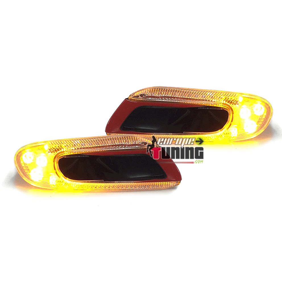 REPETITEURS - CLIGNOTANTS D'AILES NOIR ET ROUGE A LED MINI COOPER F55 F56 F57 (04500)