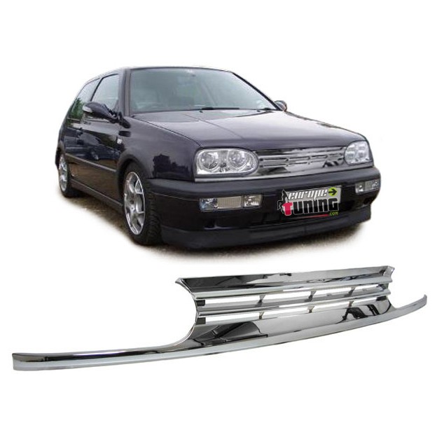 GRILLE DE CALANDRE CHROME PACK VR6 POUR VOLKSWAGEN VW GOLF 3 (10667)