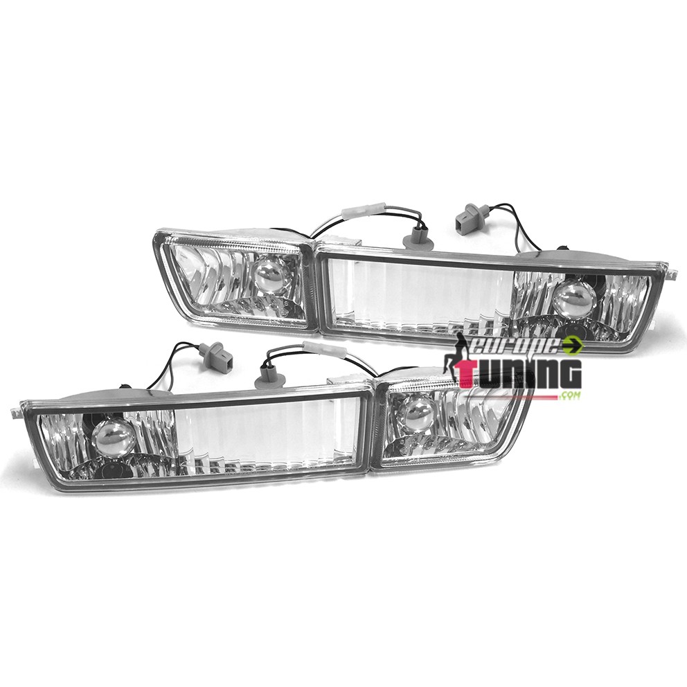 BLOCS CLIGNOTANTS CHROMÉS AVEC ANTI BROUILLARD POUR VW VOLKSWAGEN GOLF 3 (03899)