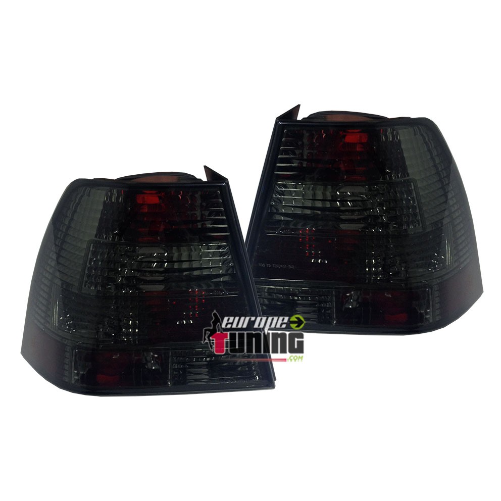 2 FEUX ARRIERES NOIRS POUR VOLKSWAGEN VW BORA BERLINE 1998-2005 (12876)