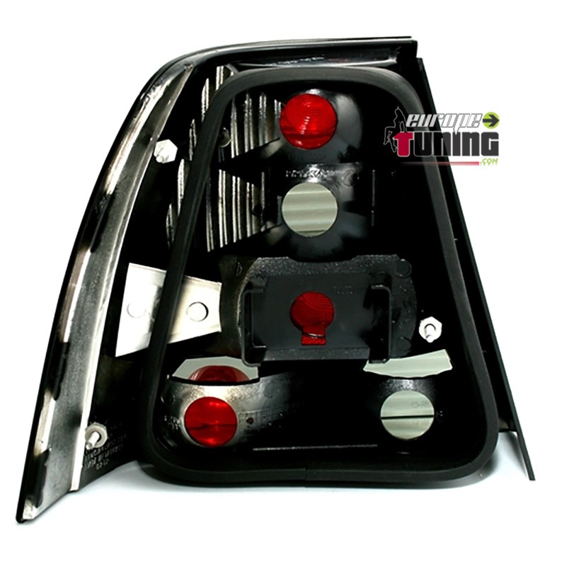 2 FEUX ARRIERES NOIRS POUR VOLKSWAGEN VW BORA BERLINE 1998-2005 (12876)