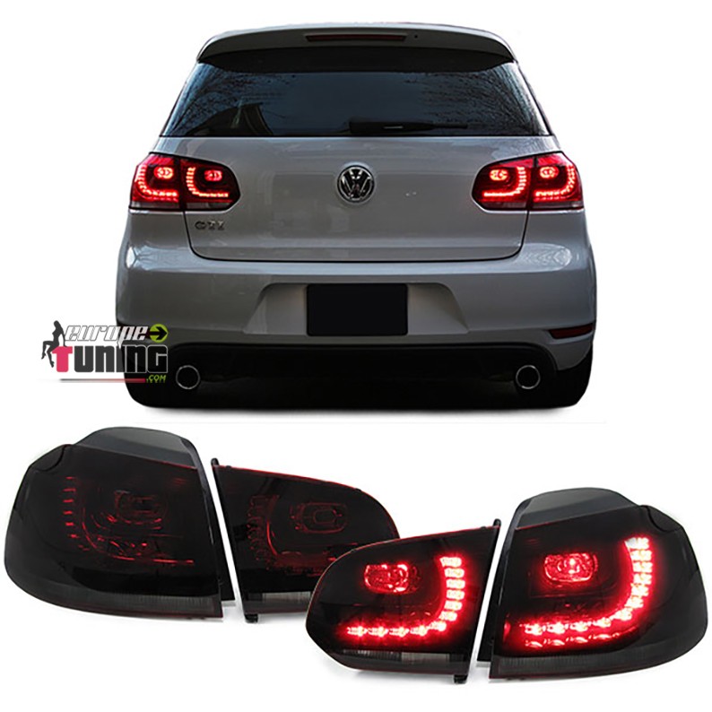 FEUX SPORT ROUGE NOIR A LED LOOK PACK GTI POUR VW VOLKSWAGEN GOLF 6 (02262)