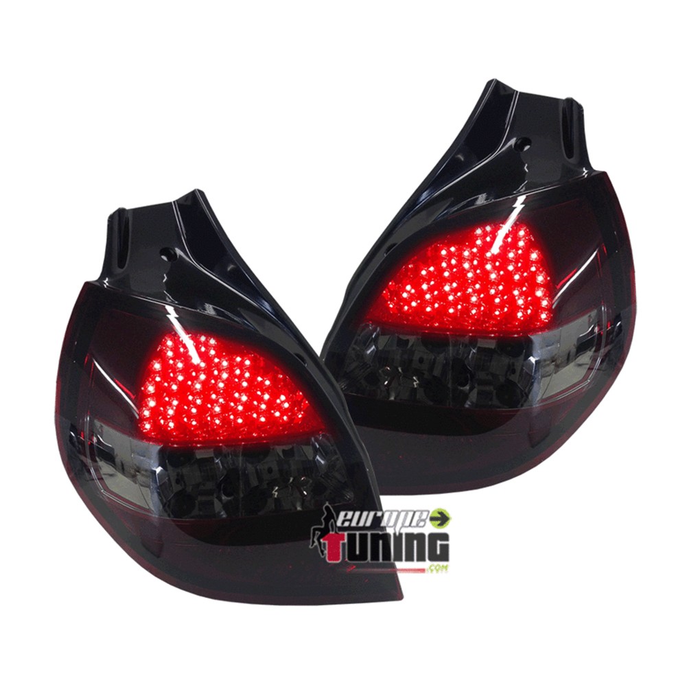 FEUX ROUGES NOIRS A LED RENAULT CLIO 3 PHASE 1 DE 2005 A 2009 (03222)