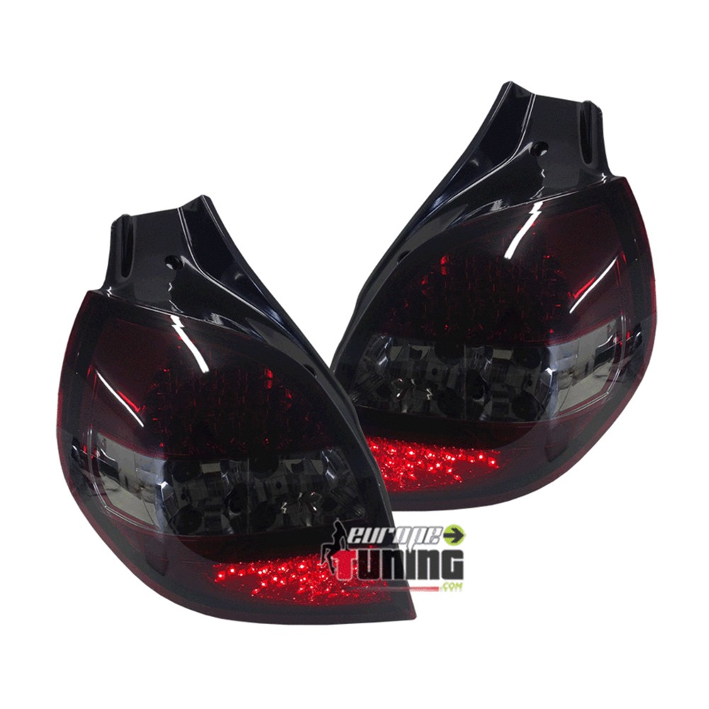 FEUX ROUGES NOIRS A LED RENAULT CLIO 3 PHASE 1 DE 2005 A 2009 (03222)