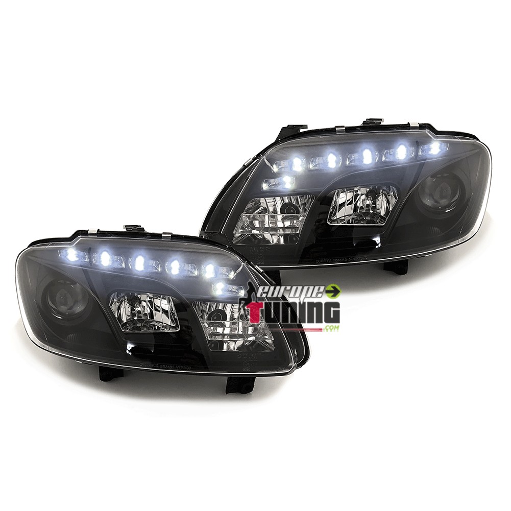 PHARES FEUX AVANTS DEVIL EYES NOIRS VOLKSWAGEN VW TOURAN 2003-2006 (00899)