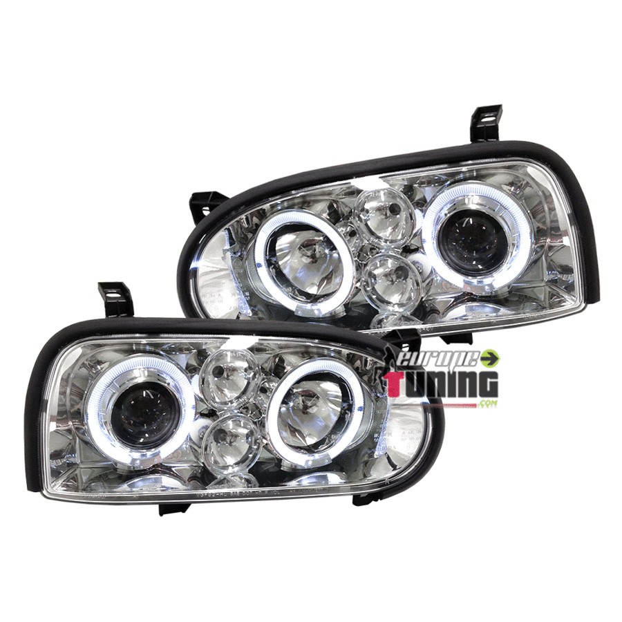 PHARES ANNEAUX LED POUR VOLKSWAGEN VW GOLF 3 FEUX LOOK GOLF IV (03901)