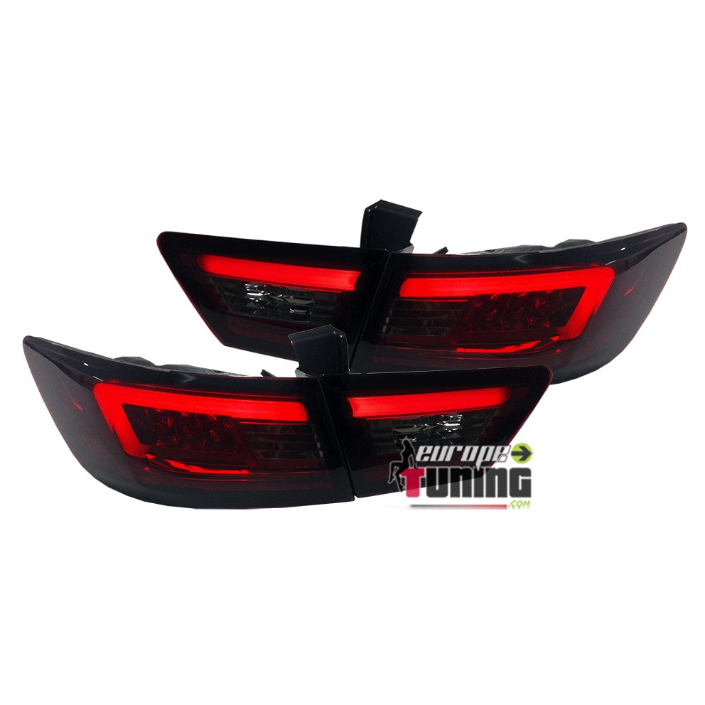 FEUX ROUGES NOIRS BANDES LED CELIS LOOK PHASE 2 POUR RENAULT CLIO 4 2012-2016 (03893)