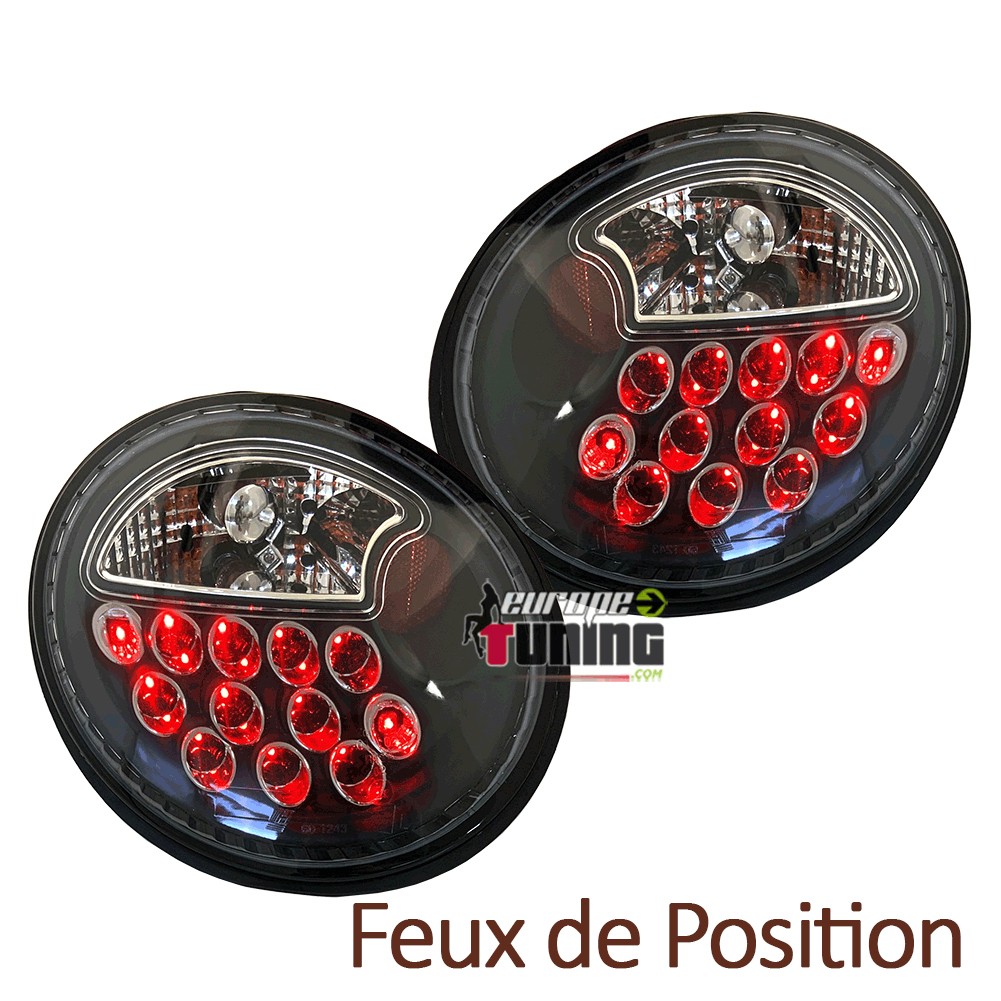 FEUX ARRIERES NOIRS A LED VOLKSWAGEN VW NEW BEETLE 1998-2005 PH1 (02131)