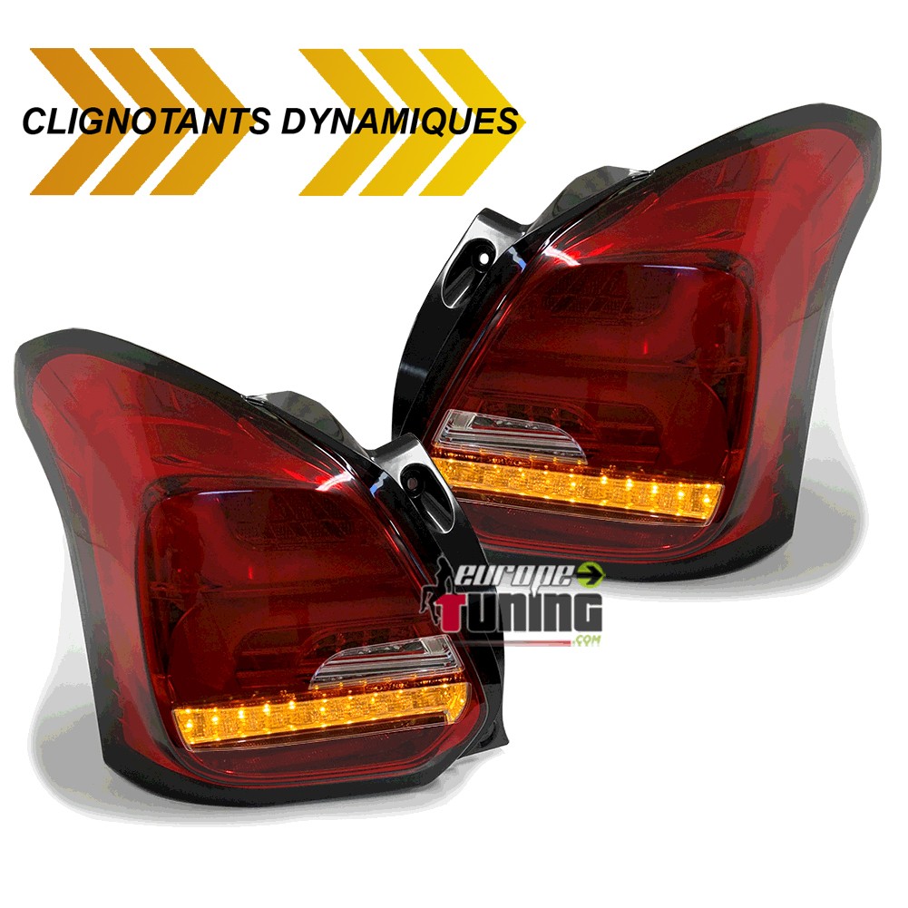 FEUX ROUGES AVEC CLIGNOTANTS LED SEQUENCIELS POUR SUZUKI SWIFT III 2017-  (05450)