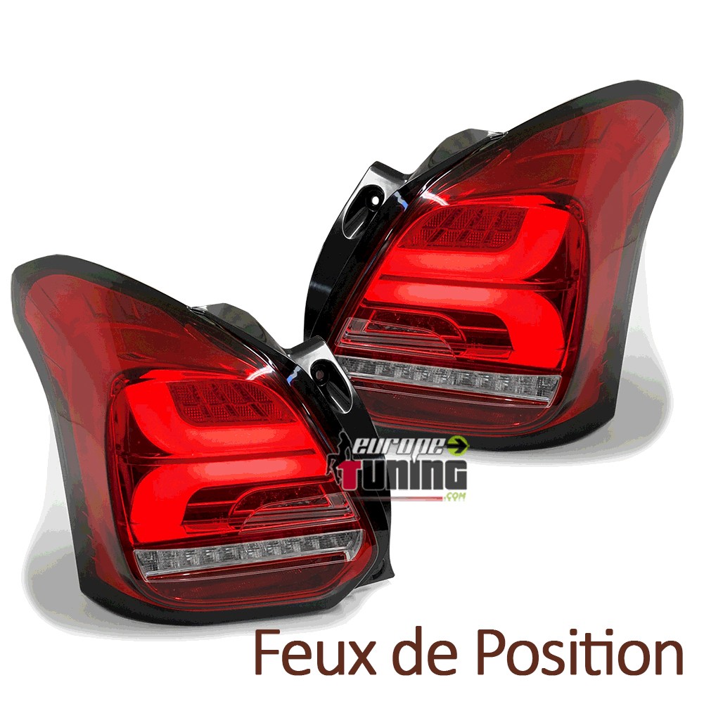 FEUX ROUGES AVEC CLIGNOTANTS LED SEQUENCIELS POUR SUZUKI SWIFT III 2017-  (05450)