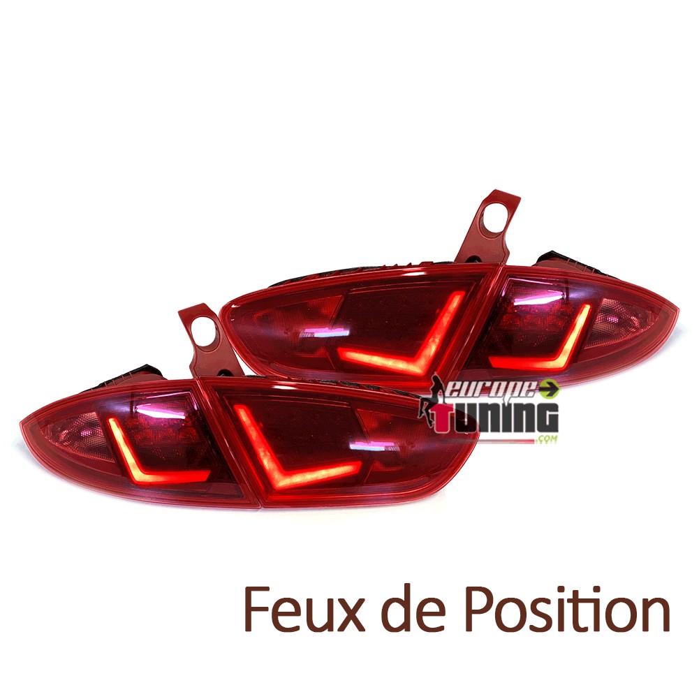 FEUX ROUGES CLAIRS LED TUBES CELIS SEAT LEON II 1P 2009-2012 PH2 (05667)