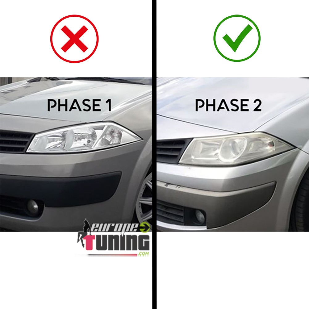 PHARE AVANT DROIT - PASSAGER RENAULT MEGANE II PHASE II DE 2006 A 2008 (51566)