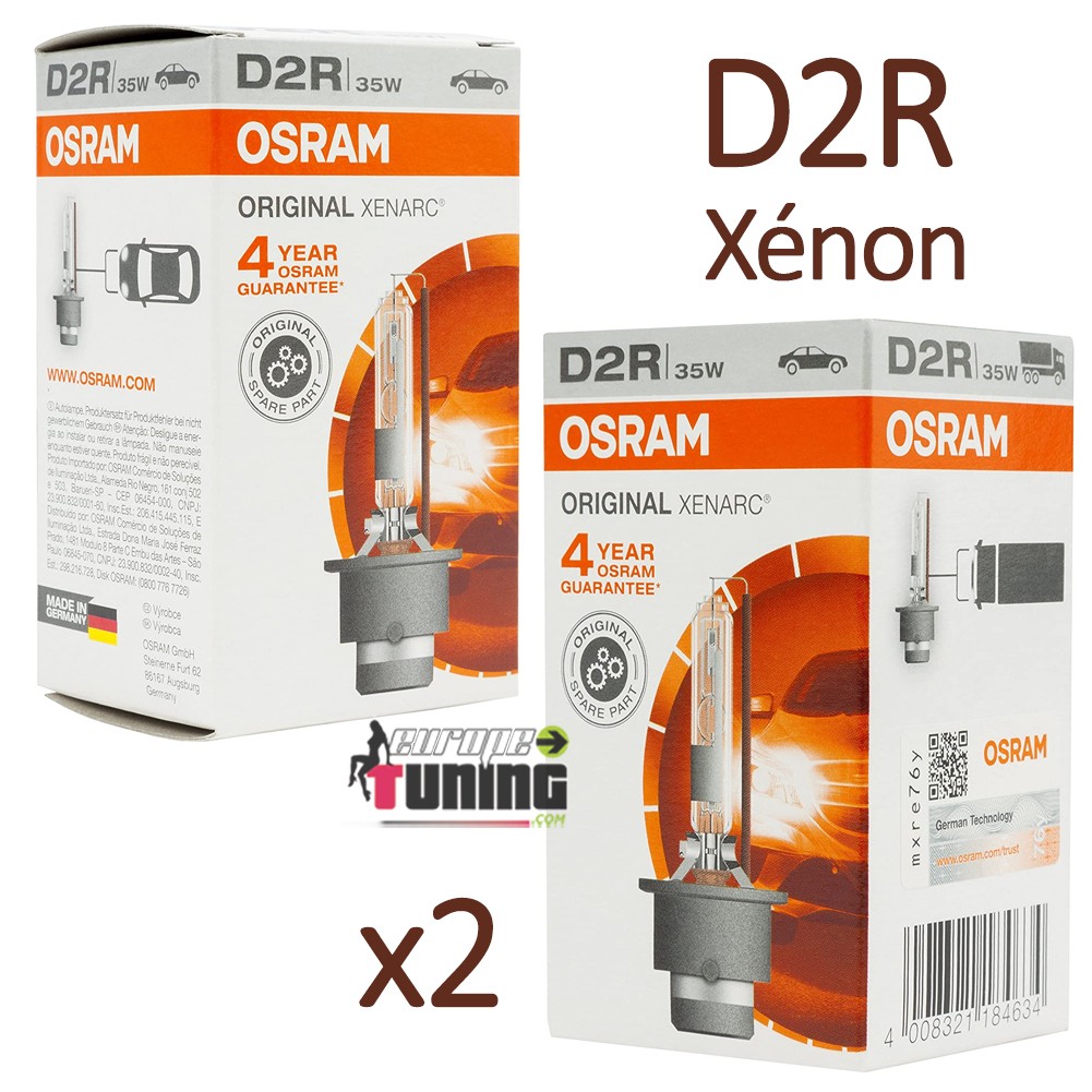 2 AMPOULES XENON D2R OSRAM XENARC ORIGINAL 4500K 35W 85V (05440)