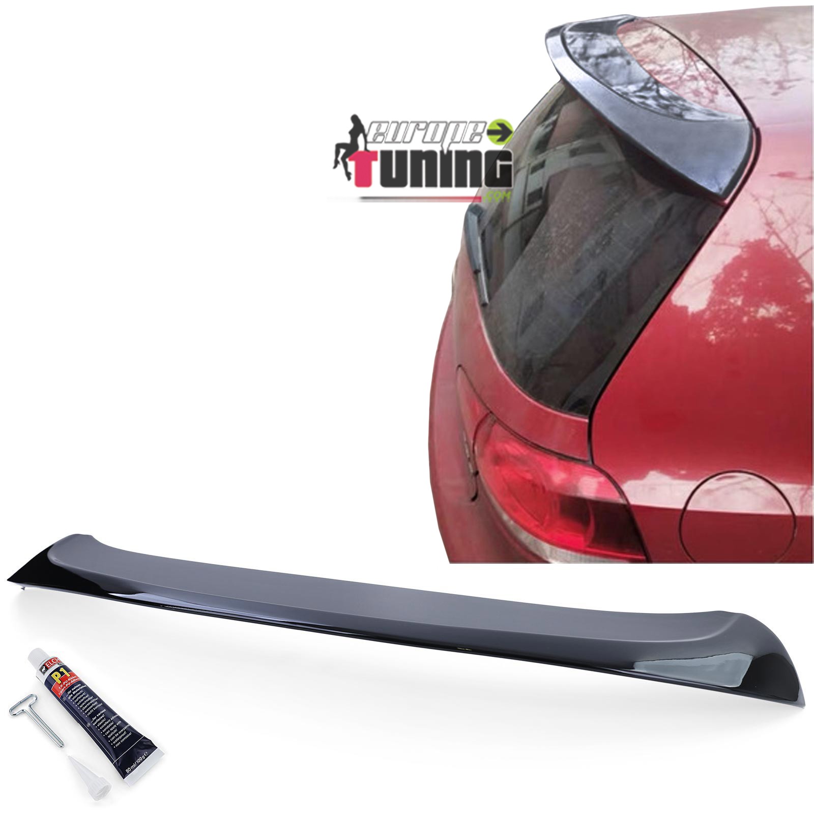 BECQUET SPOILER DE TOIT SPORT NOIR BRILLANT VW GOLF 6 BERLINE 2009-2013 (05552)