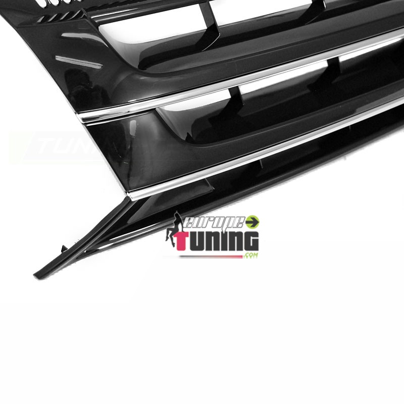 CALANDRE SPORT NOIRE ET CHROME VOLKSWAGEN VW T5 CARAVELLE MULTIVAN FACELIFT 09-15 (05640)