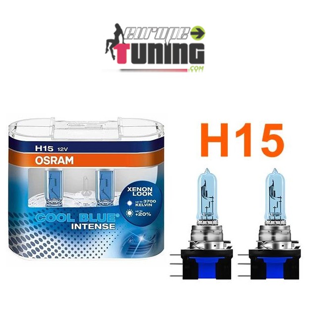 2 AMPOULES OSRAM H15 55W BLUE INTENSE (01031)