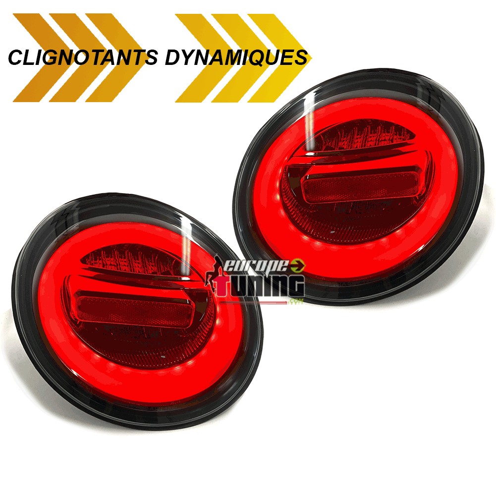 FEUX CELIS NOIRS AVEC CLIGNOTANTS LED SEQUENCIELS VW NEW BEETLE PH1 1998-2005 (05453)