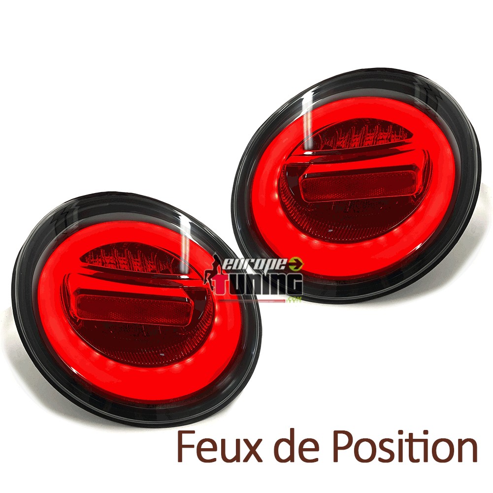 FEUX CELIS NOIRS AVEC CLIGNOTANTS LED SEQUENCIELS VW NEW BEETLE PH1 1998-2005 (05453)