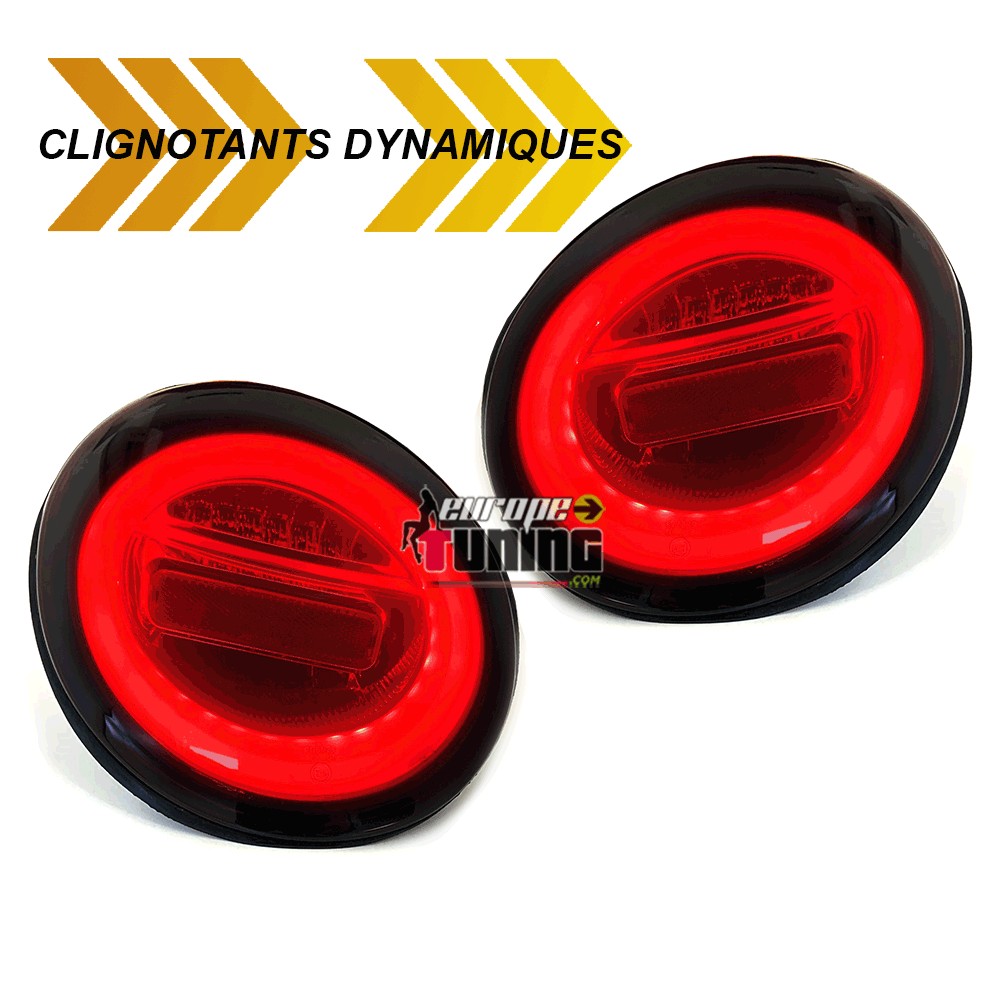 FEUX CELIS ROUGES NOIRS AVEC CLIGNOTANTS LED SEQUENCIELS VW NEW BEETLE PH1 1998-2005 (05460)