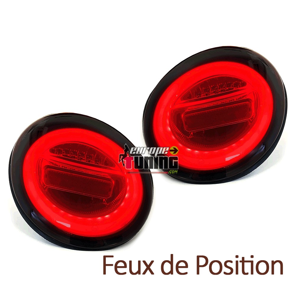 FEUX CELIS ROUGES NOIRS AVEC CLIGNOTANTS LED SEQUENCIELS VW NEW BEETLE PH1 1998-2005 (05460)