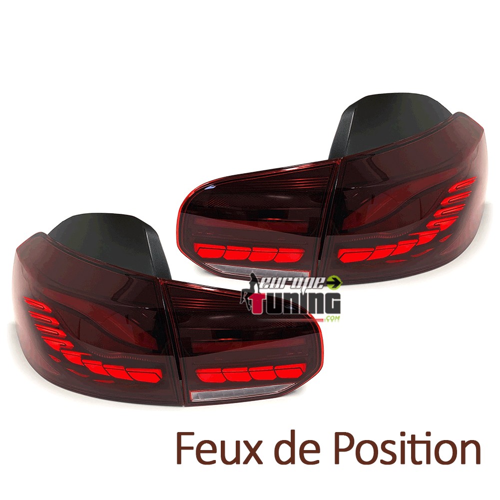 FEUX ROUGES PACK SPORT FULL LED AVEC CLIGNOTANTS DYNAMIQUES VW VOLKSWAGEN GOLF 6 (05642)