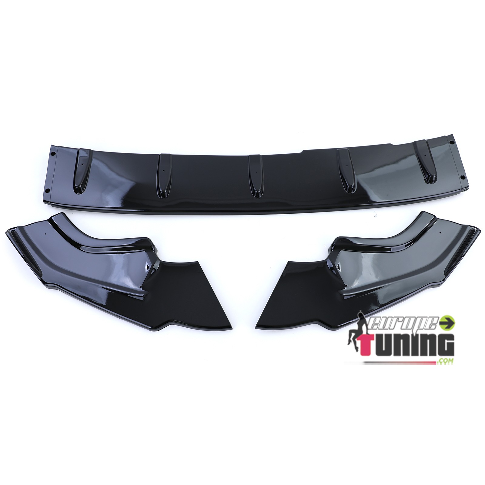 SPOILER AVANT NOIR BRILLANT PARE-CHOCS SPORT VW GOLF 7 GTI GTD & R-LINE (05562)