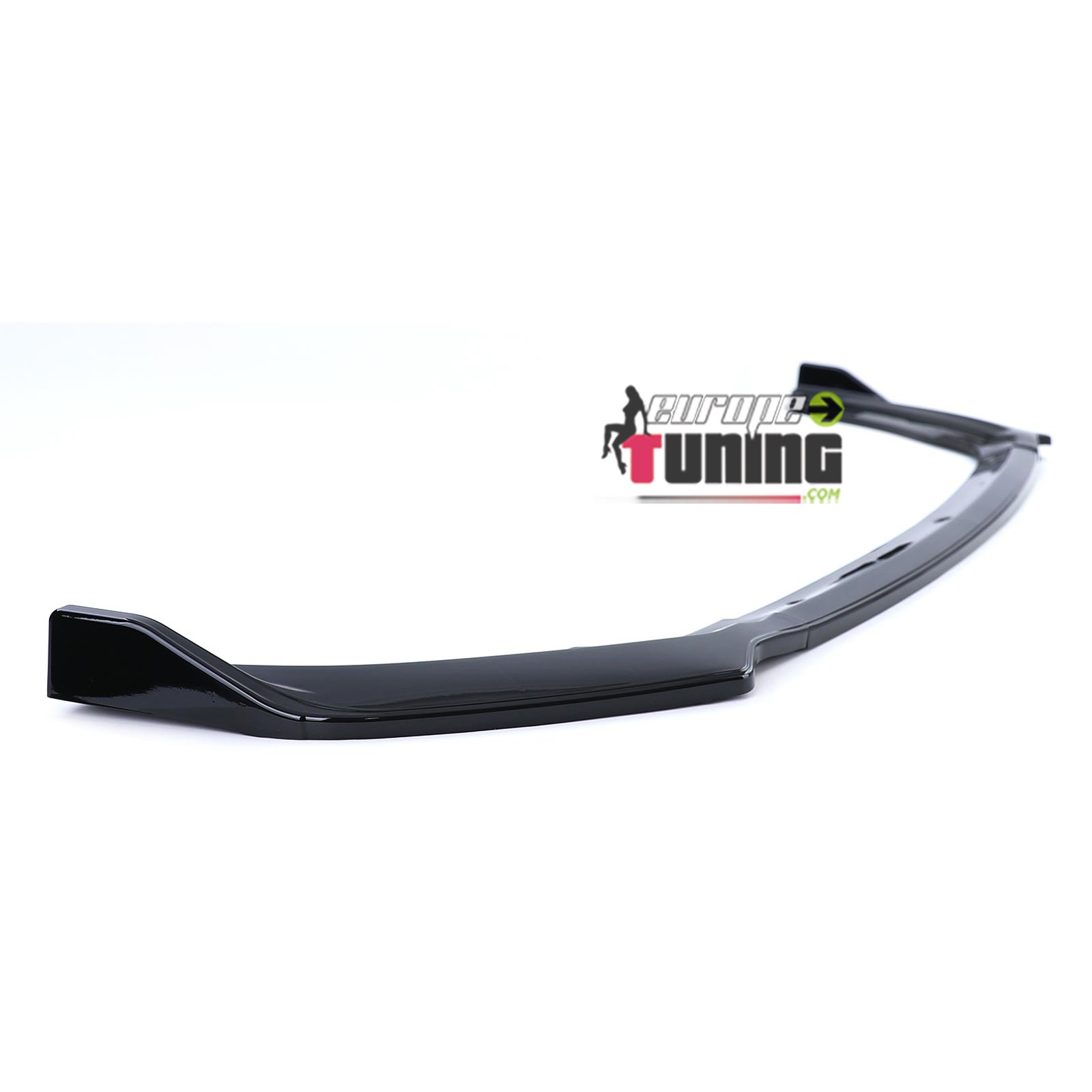 SPOILER AVANT SPORT NOIR BRILLANT POUR PARE CHOCS VW POLO 6 2G 2017-2021 (05556)