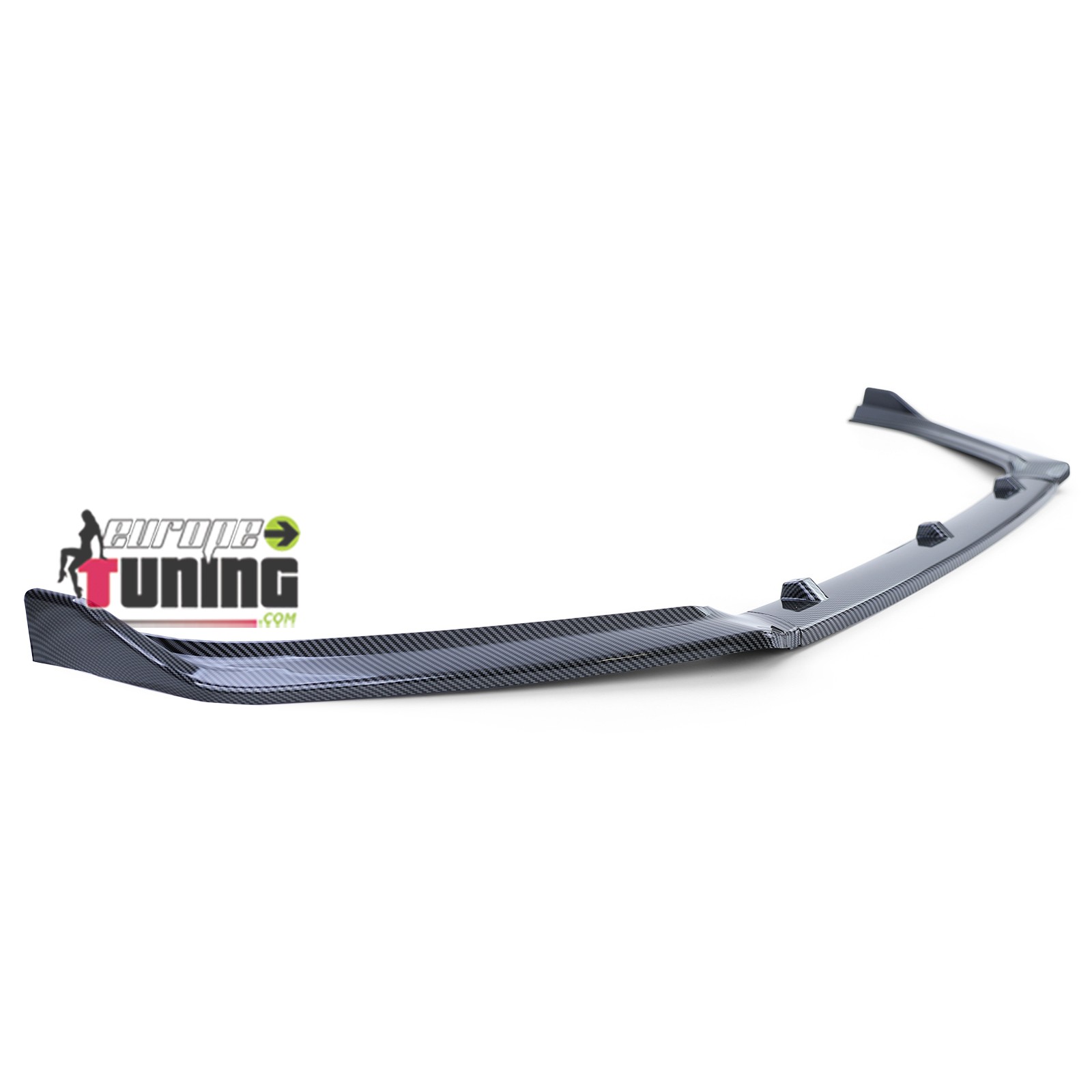 SPOILER AVANT SPORT STYLE CARBONE POUR PARE CHOCS VW POLO 5 6C 2014-2017 (05557)