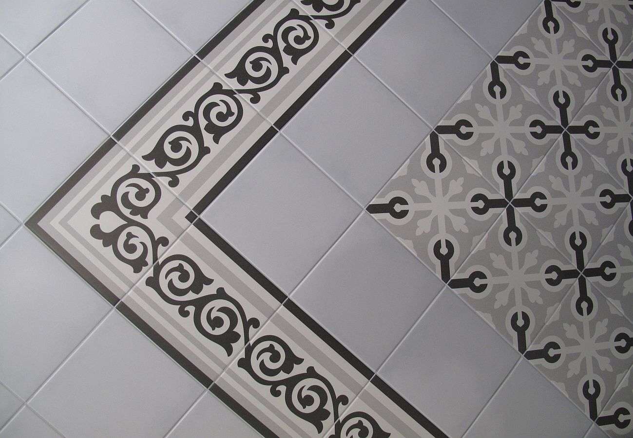 1900 LLAGOSTERA GRIS 20 x 20 cm Carrelage aspect carreaux de ciment