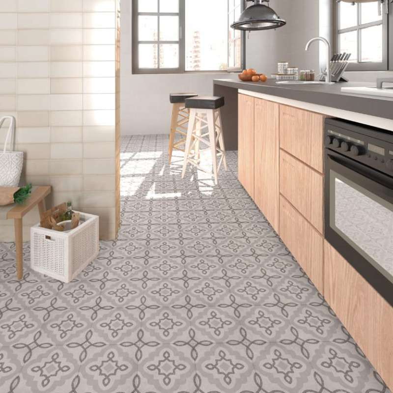 BENACO TERCELLO GRIS 20 x 20 cm - Carrelage aspect carreaux de ciment