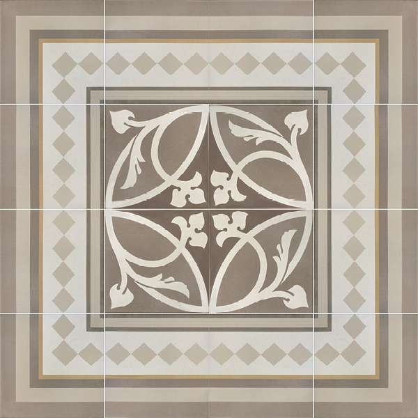 CAPRICE - LOIRE BORDURE - Carrelage 20x20 cm aspect carreaux de ciment beige