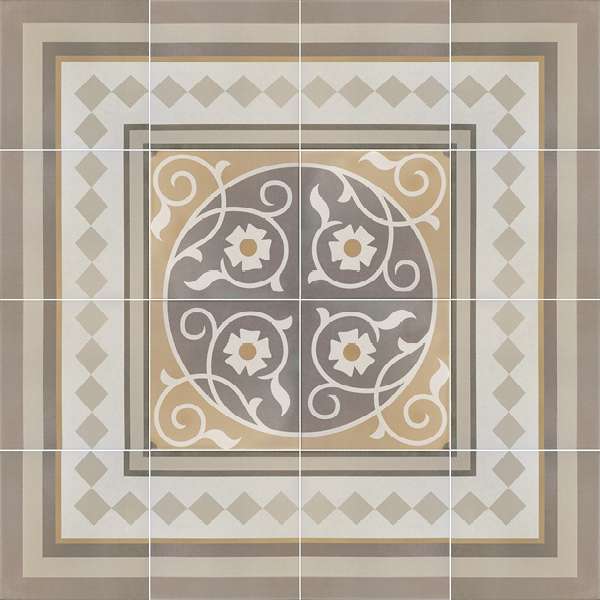 CAPRICE - LOIRE BORDURE - Carrelage 20x20 cm aspect carreaux de ciment beige