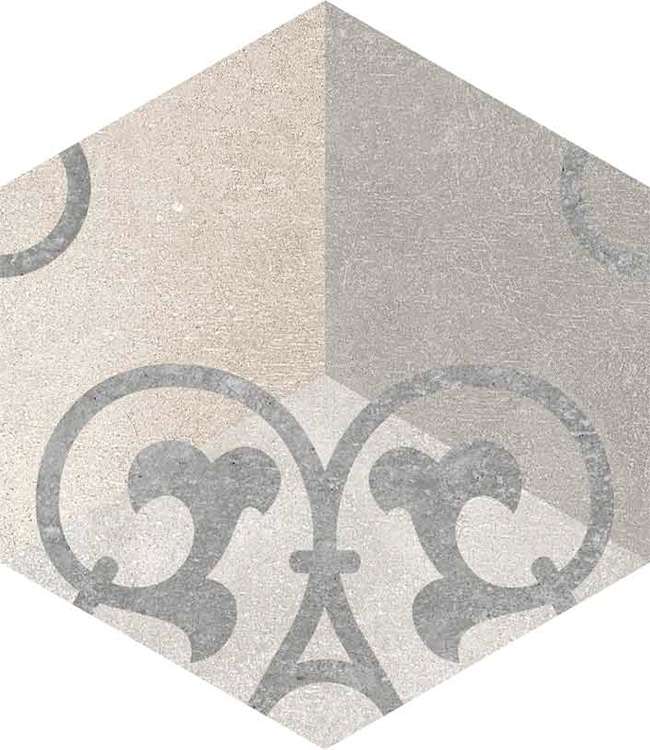 RIFT - KUNASHIR - Carrelage hexagonal à motifs aspect béton.