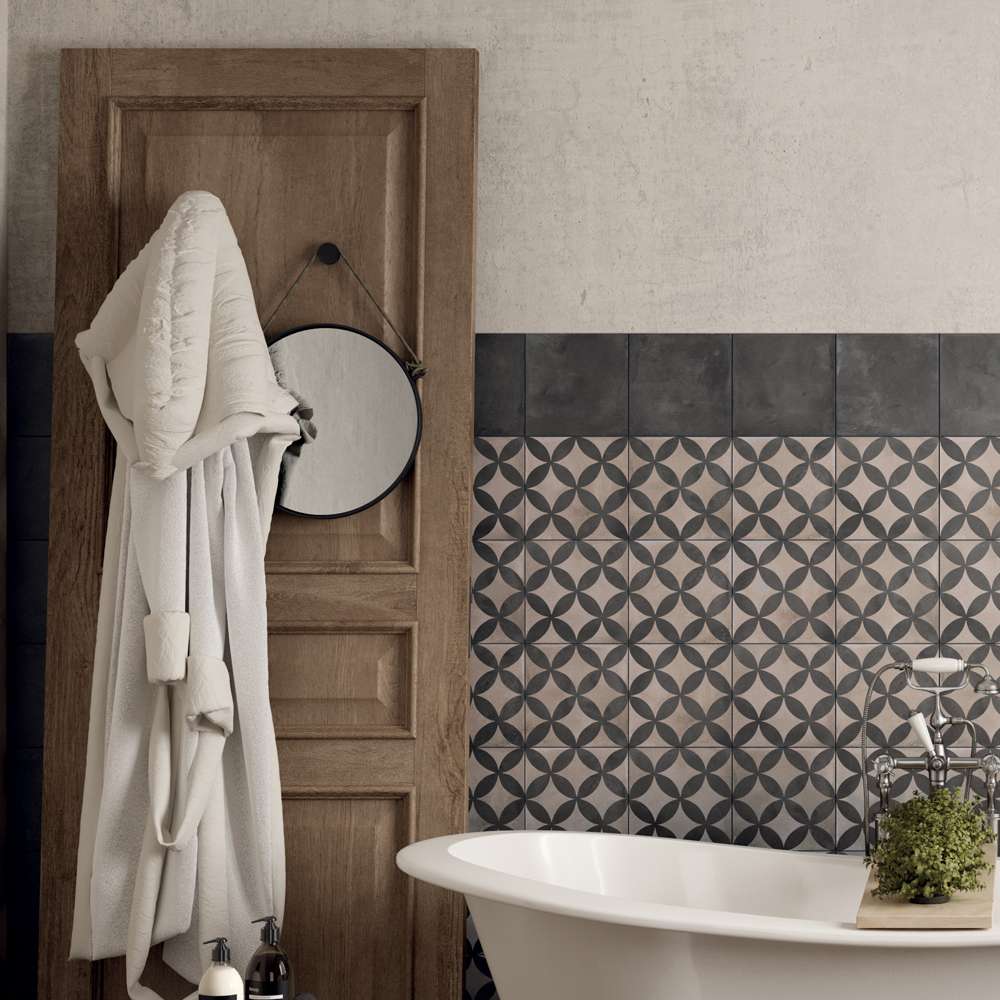 TERRA ASTRO - 20x20 cm -  GRIS - Carrelage aspect ciment vieilli