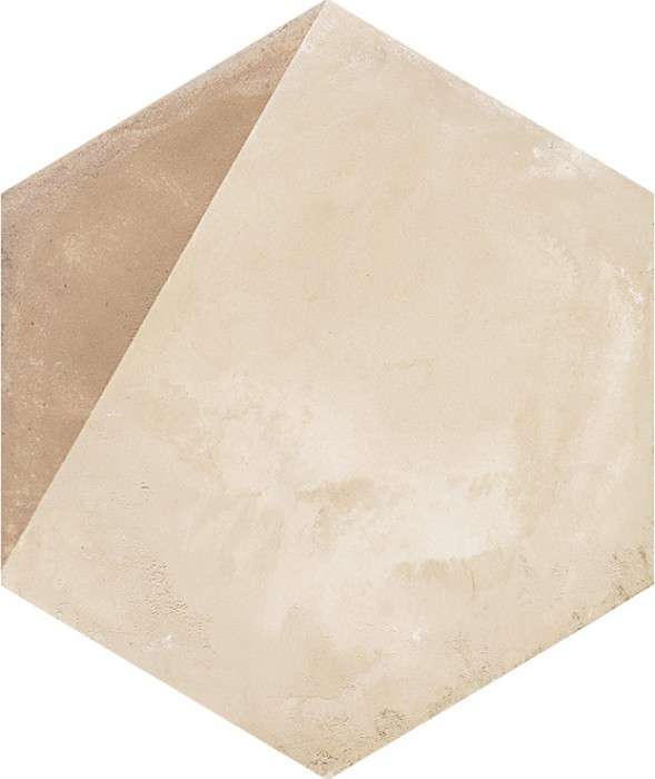 TERRA MIX PATCHWORK HEXAGONAL Chaud - 25x21,6 cm  Carrelage aspect de ciment vieilli Beige