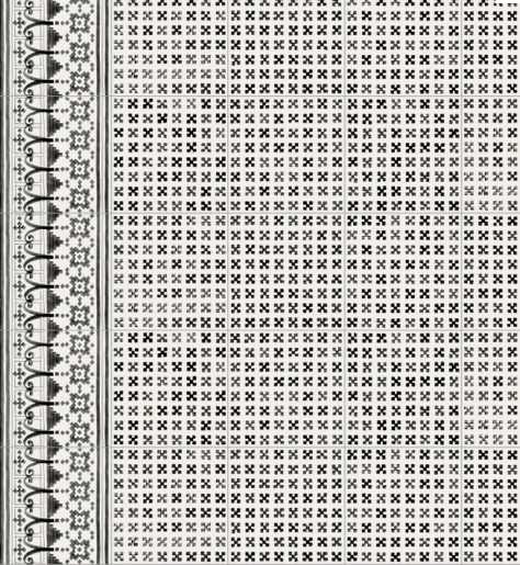 VODEVIL PAIX SOMBRA 20 x 20 cm MOTIF NOIR ET BLANC FEUTRÉ Carrelage aspect carreaux de ciment