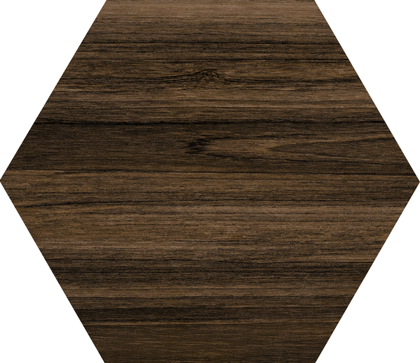 HEXAGONO BELICE CARBON - Carrelage hexagonal aspect bois grand format