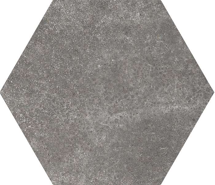 HEXATILE CEMENT - BLACK - Carrelage 17,5x20 cm hexagonal uni aspect ciment anthracite