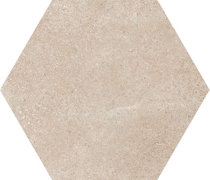 HEXATILE CEMENT- MINK - Carrelage 17,5x20 cm hexagonal uni aspect ciment taupe