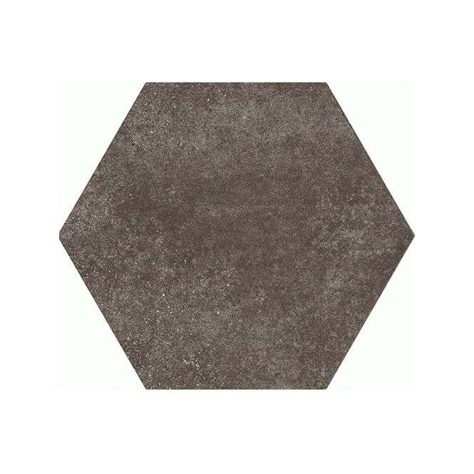 HEXATILE CEMENT - MUD - Carrelage 17,5x20 cm hexagonal uni aspect ciment marron