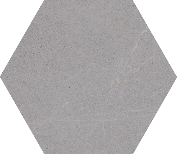 SEINE HEXAGONO GRIS - Carrelage hexagonal grand format aspect pierre