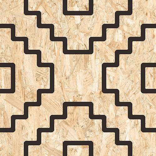 SERIAKI STRAND NEGRO Carrelage aspect bois OSB noir